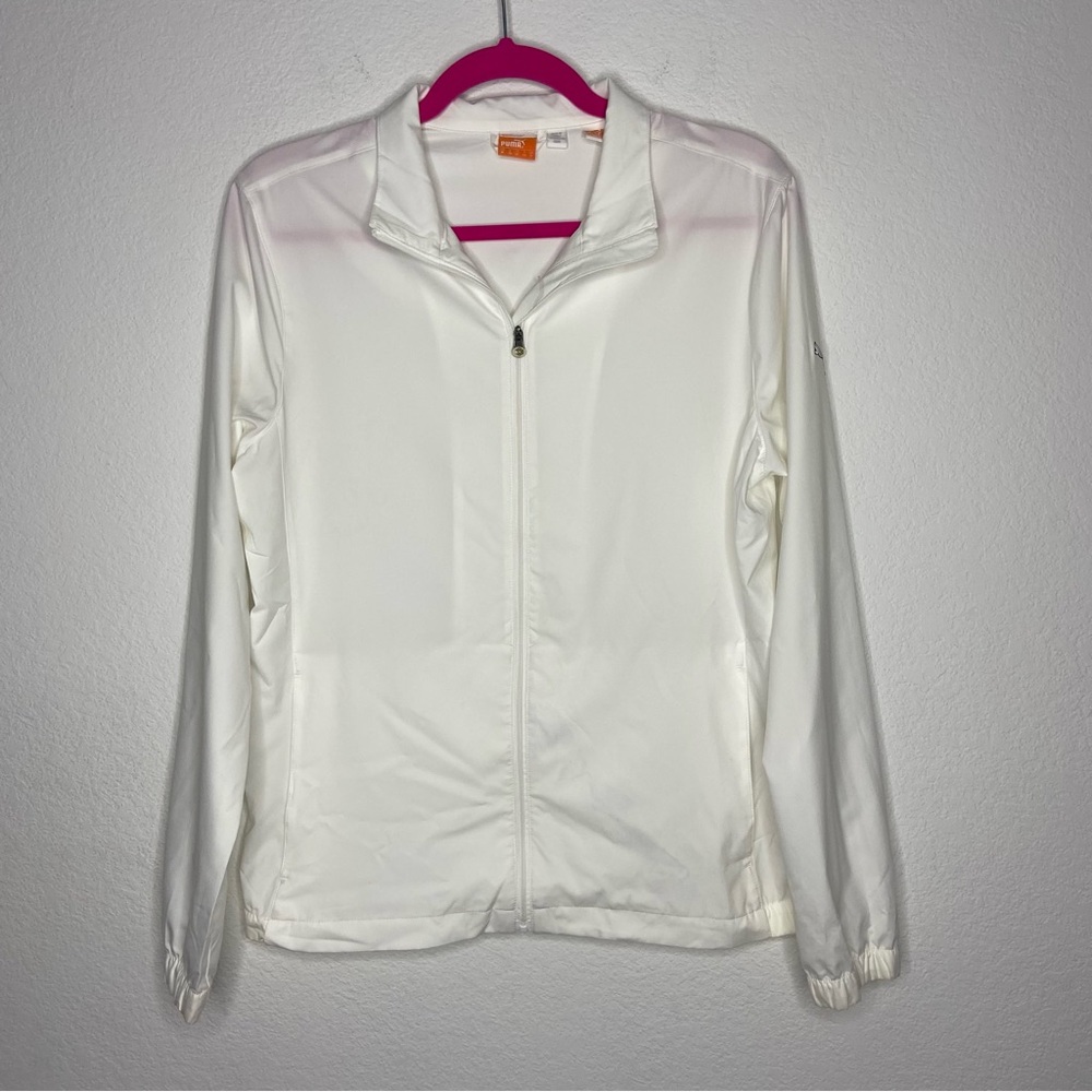 Puma White Wind Chill Full Zip-Up Jacket Size M